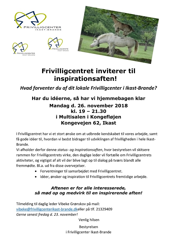 Frivilligcentret inviterer til inspirationsaften!