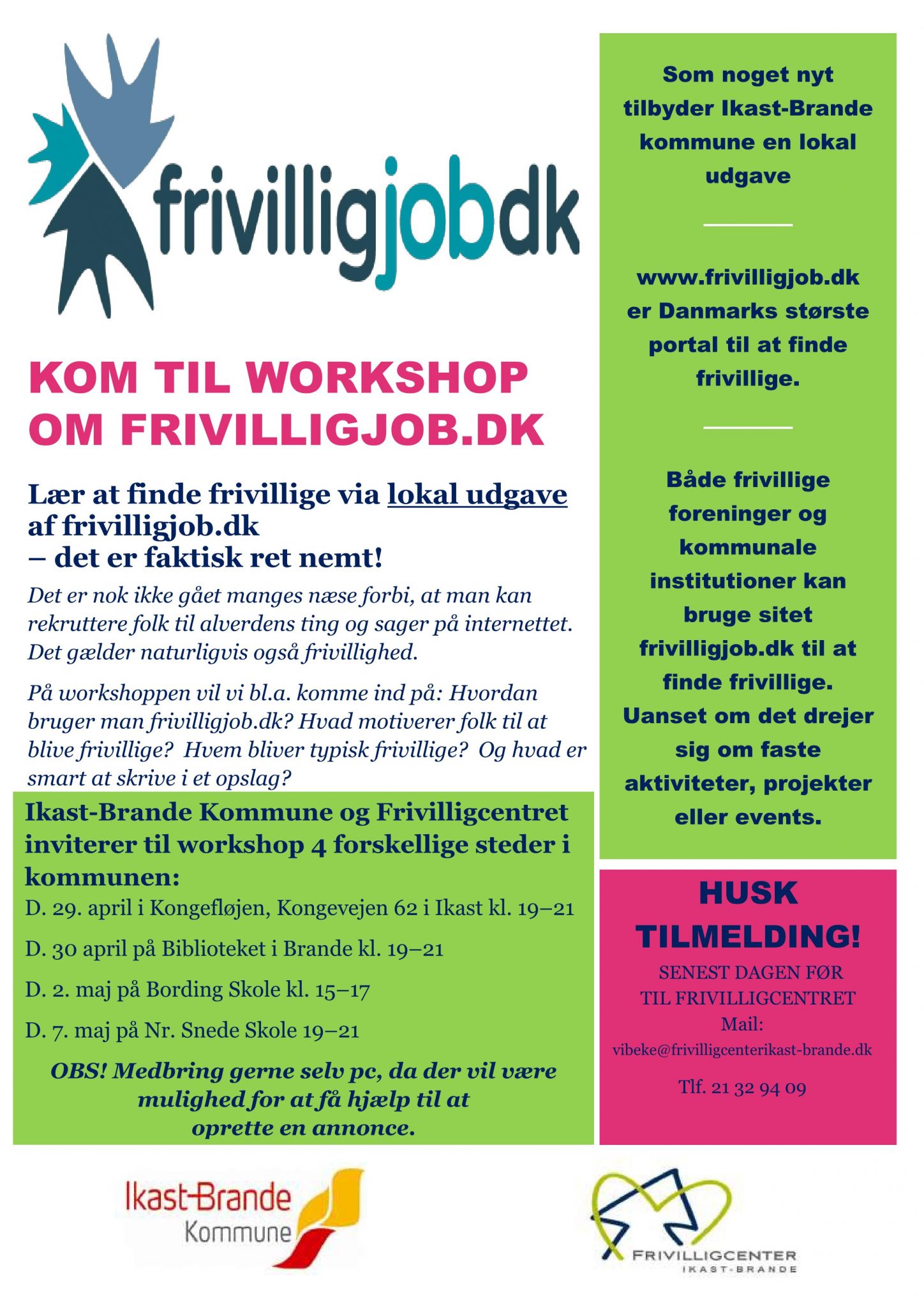 Kom til workshop om frivilligjob.dk