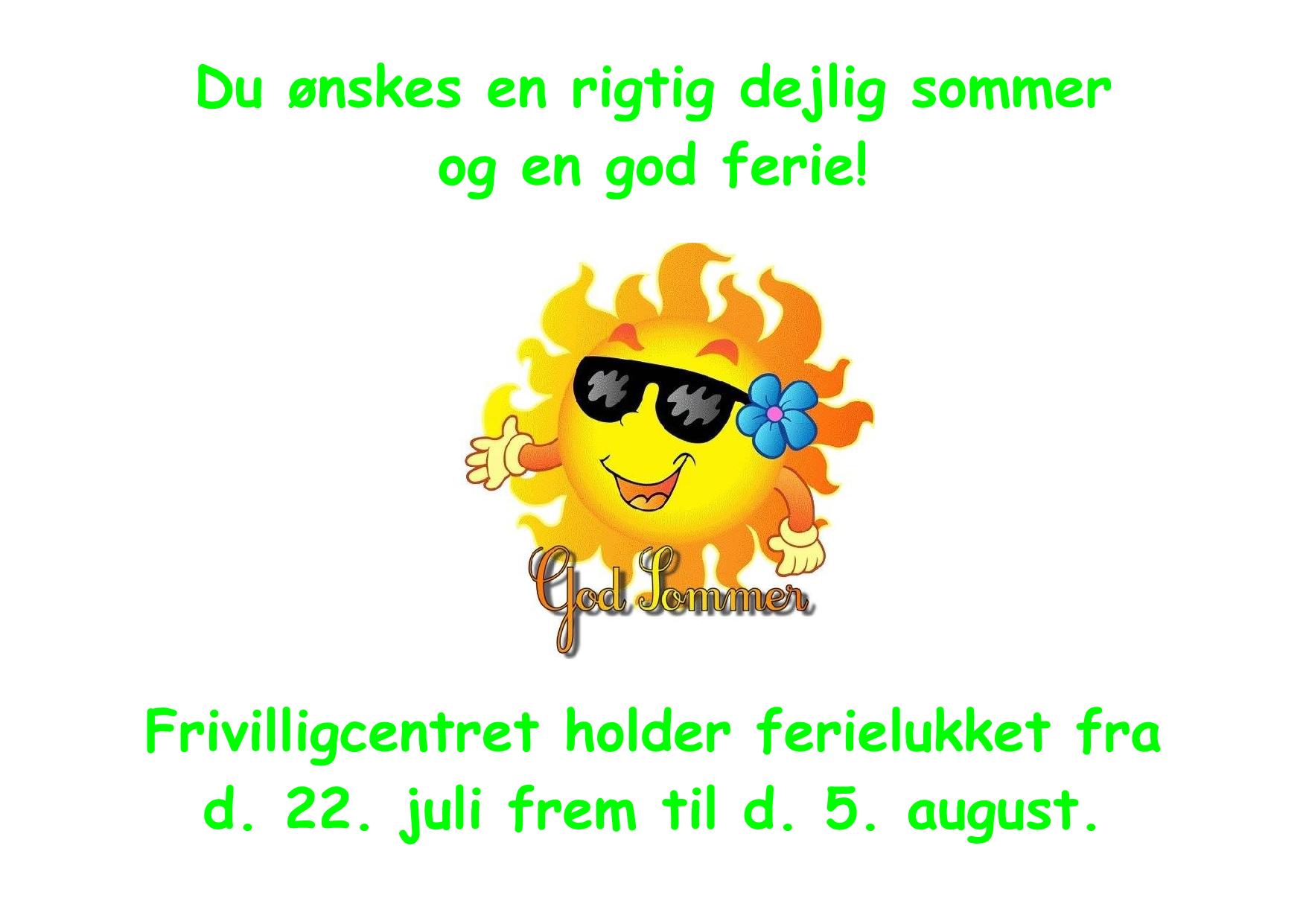 Du ønskes en rigtig god sommer