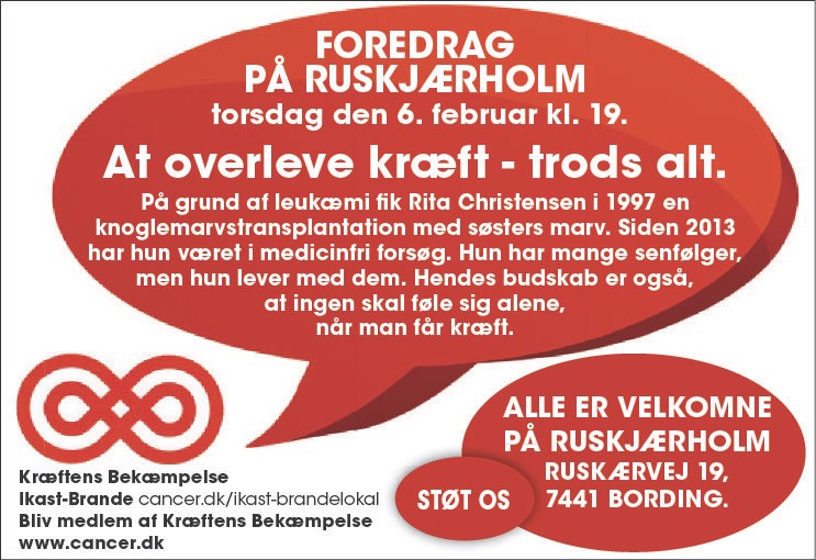Foredrag At overleve kræft trods alt