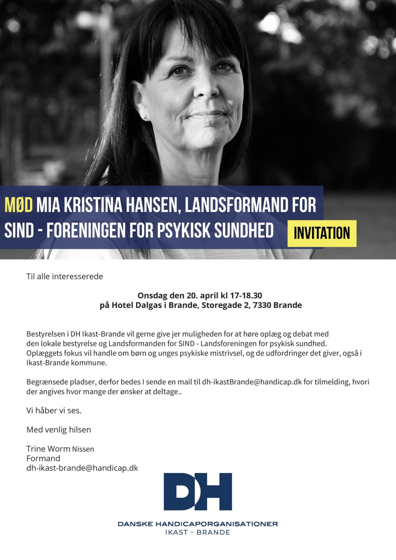 Mød Mia Kristina Hansen, Landsformand for Sind – foreningen for psykisk sundhed