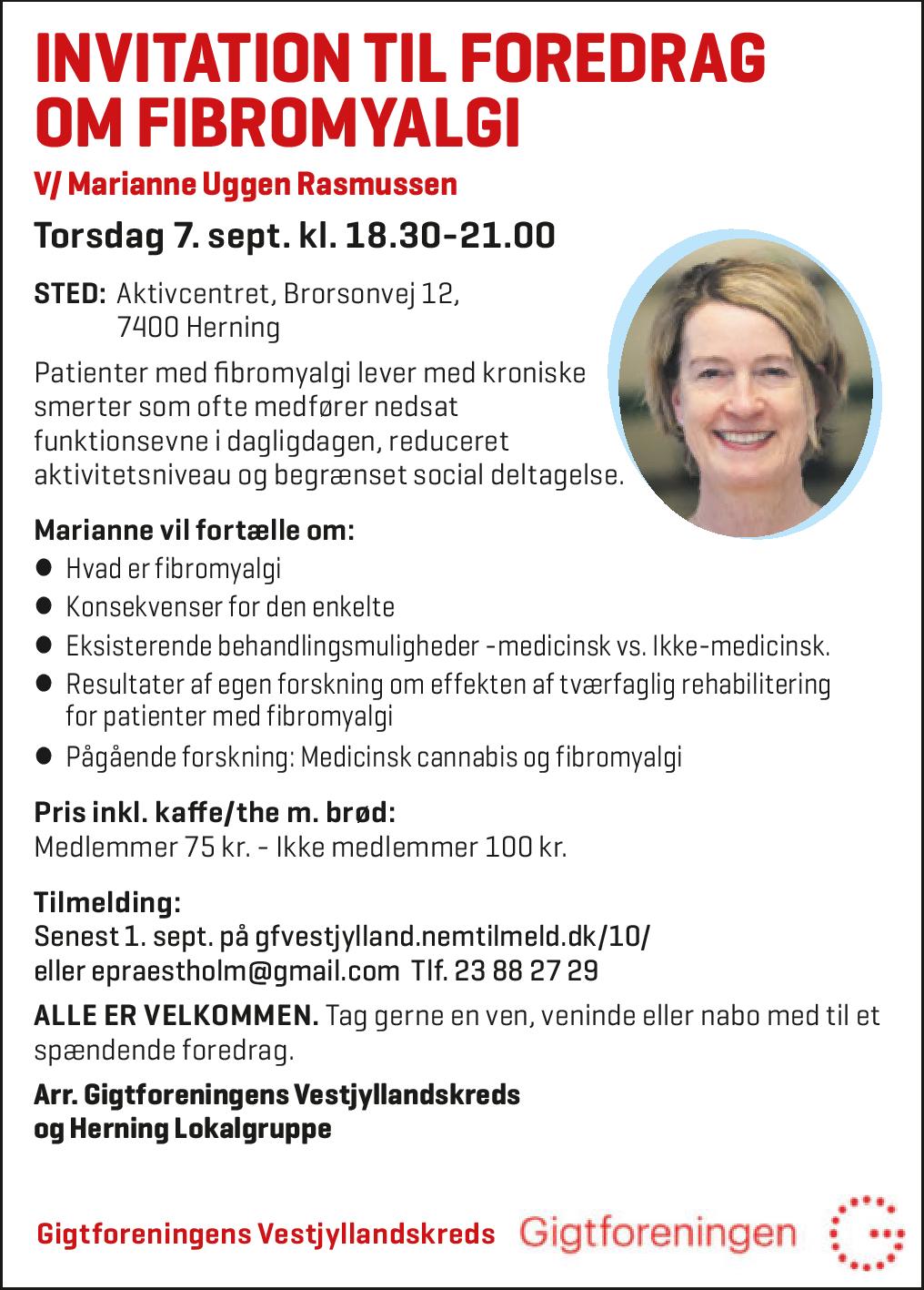 Invitation til foredrag om Fibromyalgi