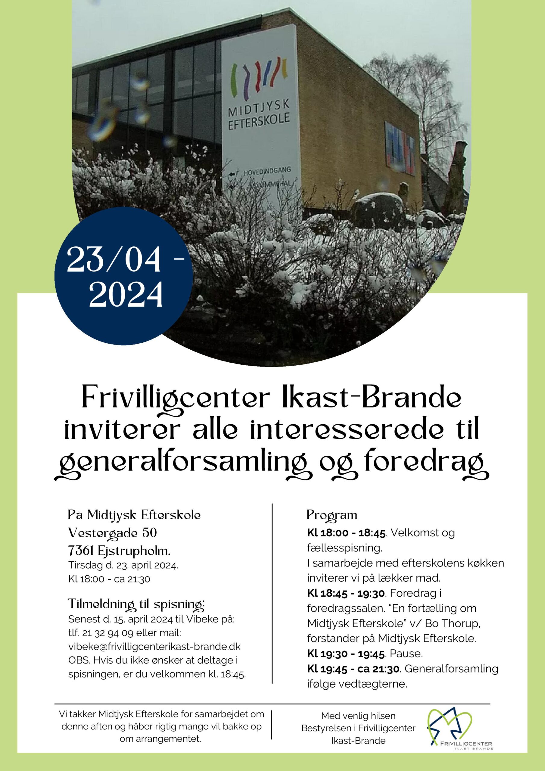 Frivilligcenter Ikast-Brande inviterer alle interesserede til generalforsamling og foredrag
