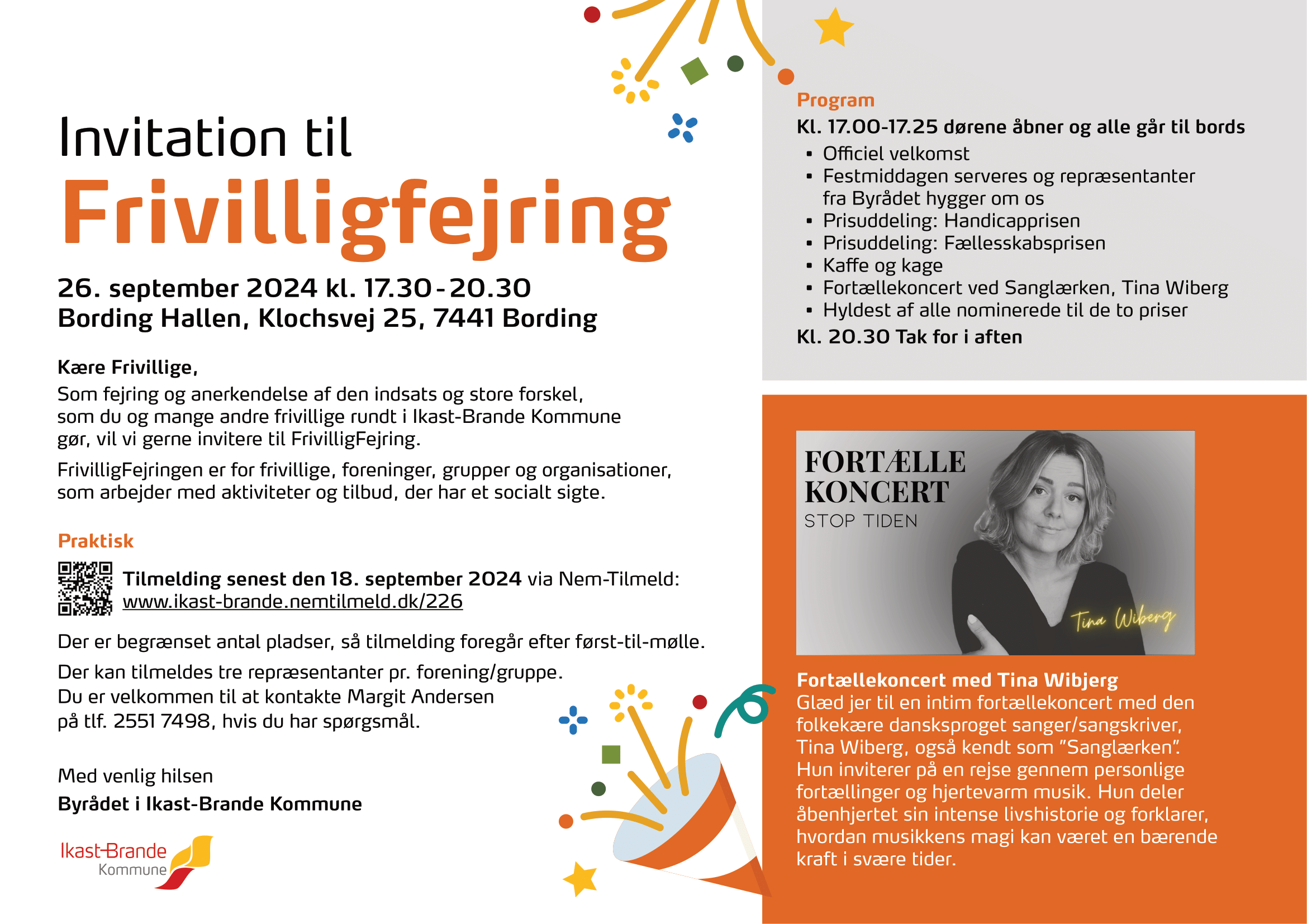 Invitation til FrivilligFejring d. 26 september 2024